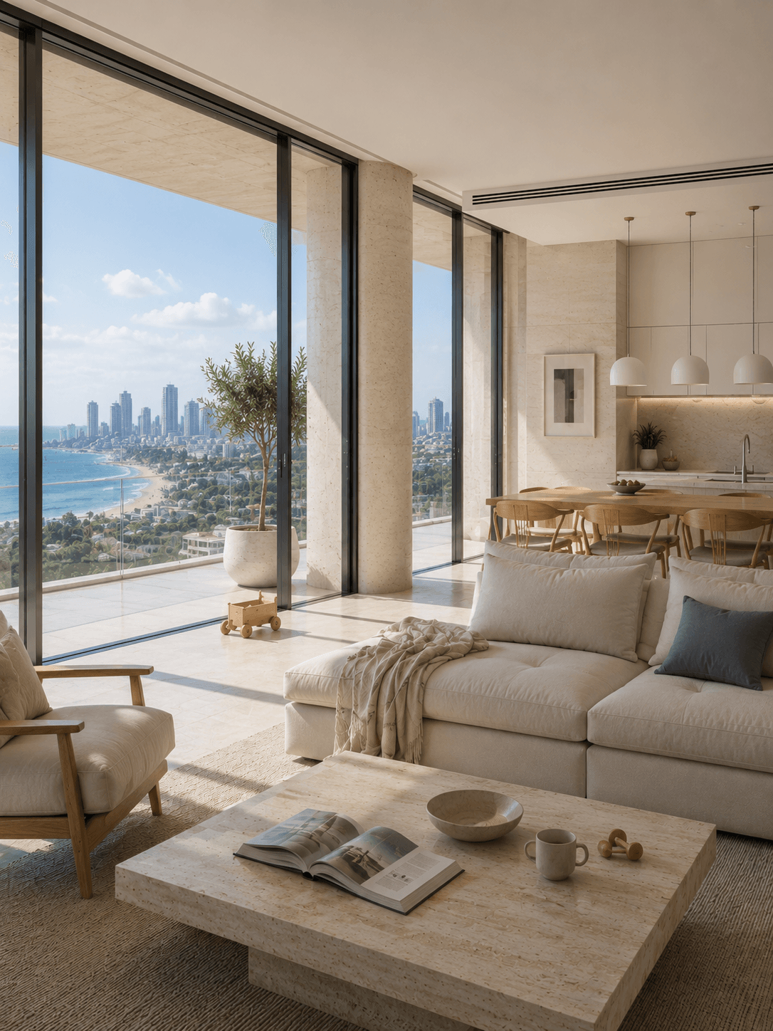 Appartement familial lumineux avec vue sur la mer